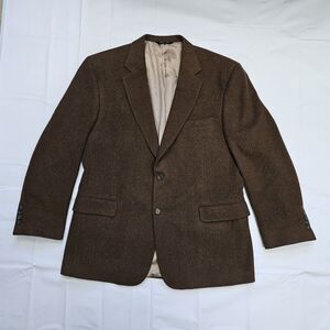 Jos A Bank Gordon Brown Camel Hair Blazer Sport Coat Jacket Mens 44R Preppy
